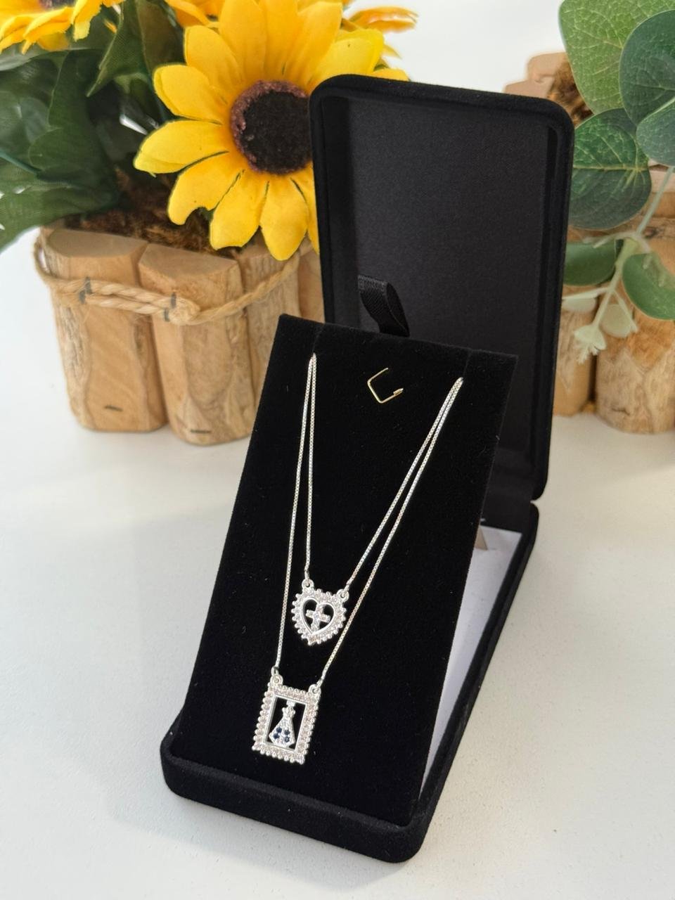 Amaro Joias - escapulário religioso nossa senhora aparecida cruz