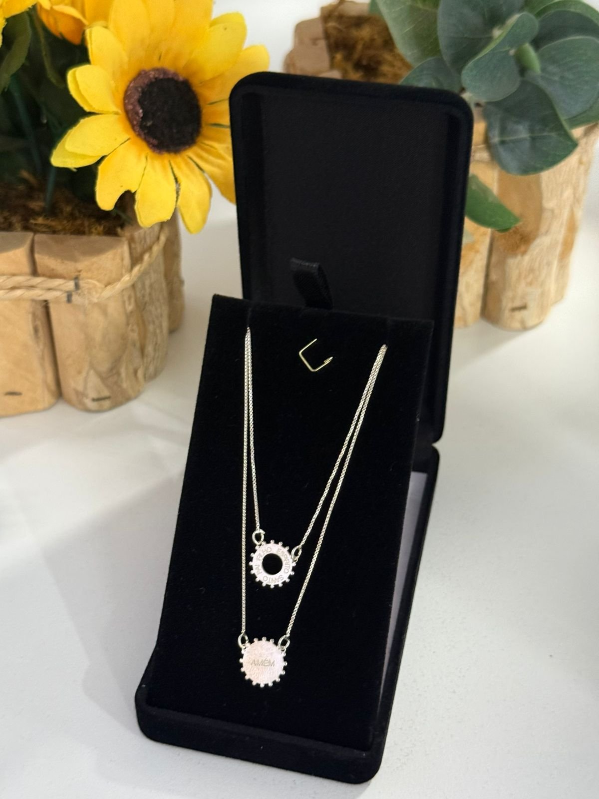 Amaro Joias - escapulário religioso pai filho espirito santo