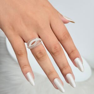 ANEL TRANÇADO EM PRATA 925