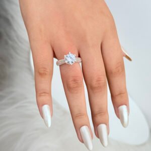 ANEL PRATA 925 SOLITÁRIO CINDERELA