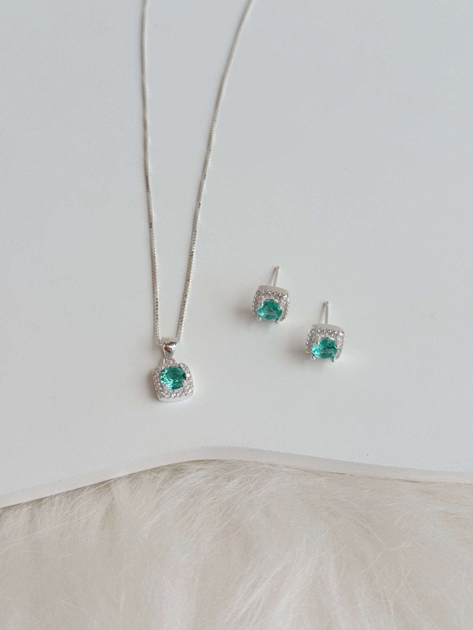 CONJUNTO PRATA 925 COLAR/BRINCOS