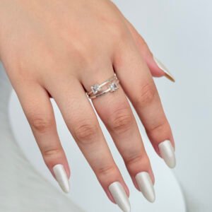 ANEL ARO DUPLO EM PRATA 925