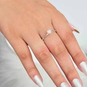 ANEL PRATA 925 CHUVEIRINHO "FORMATO DE CORAÇÃO"