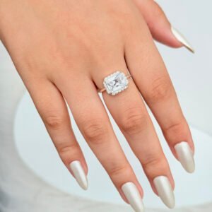 ANEL PRATA 925 SOLITÁRIO QUADRADO