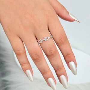 ANEL CORRENTE EM PRATA 925