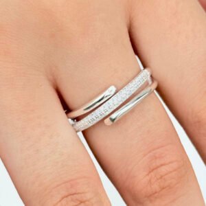 ANEL 3 AROS EM PRATA 925