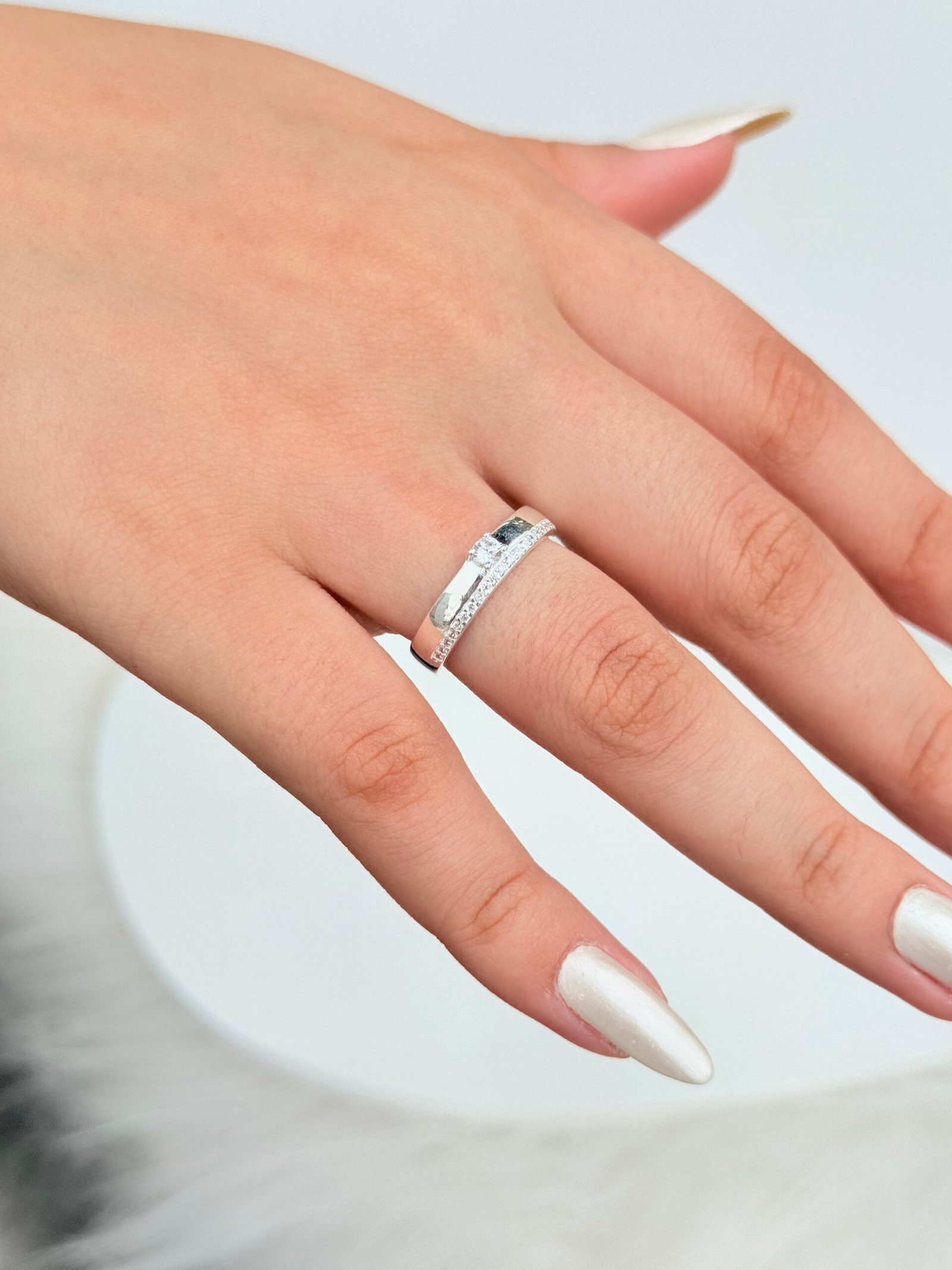 ALIANÇA DUPLA EM PRATA 925