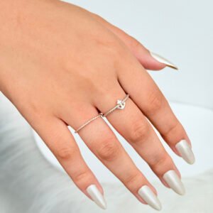 2 PEÇAS ANEIS TORCIDOS EM PRATA 925