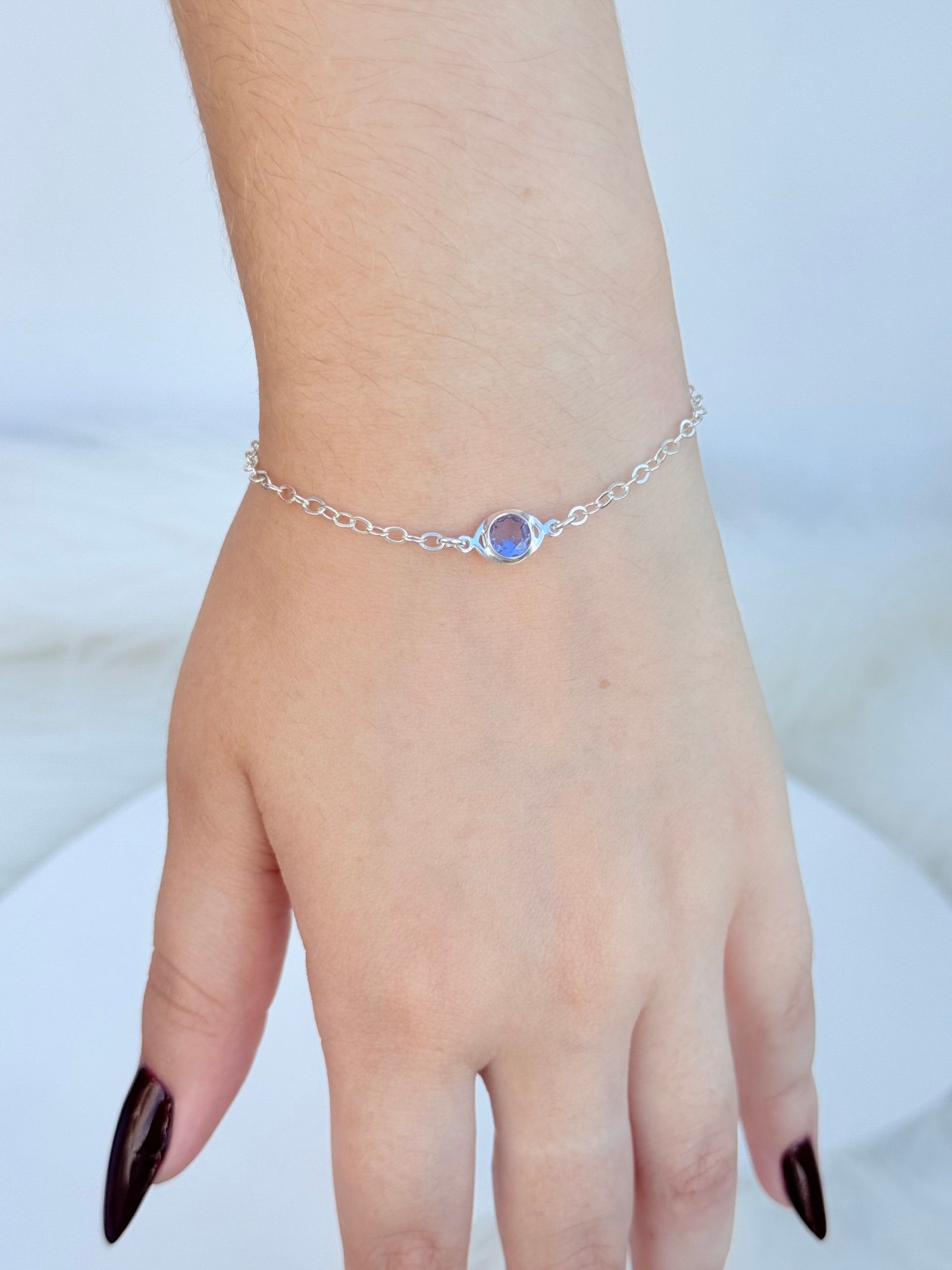PULSEIRA EM PRATA 925 CRISTAL LILAS