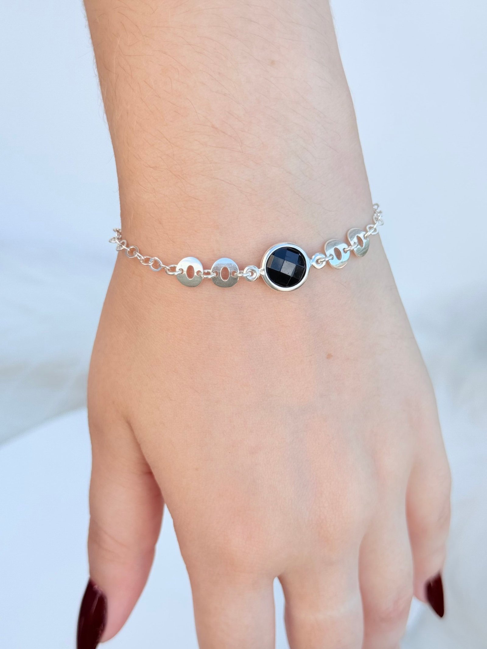 PULSEIRA PRATA 925 CRISTAL ÔNIX