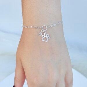 PULSEIRA EM PRATA 925 PATINHA DE CACHORRO