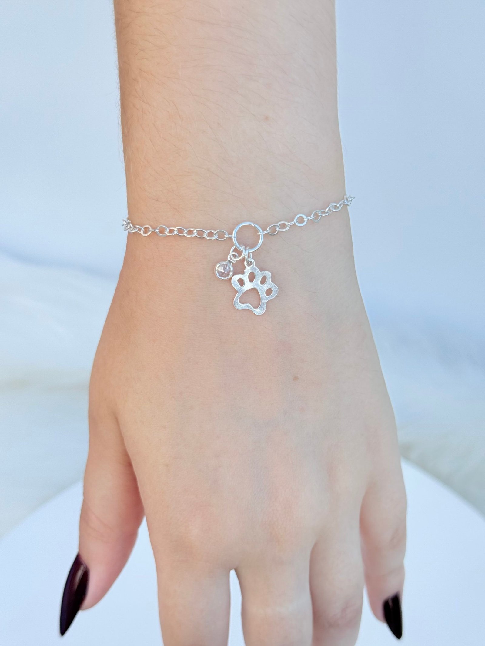 PULSEIRA EM PRATA 925 PATINHA DE CACHORRO