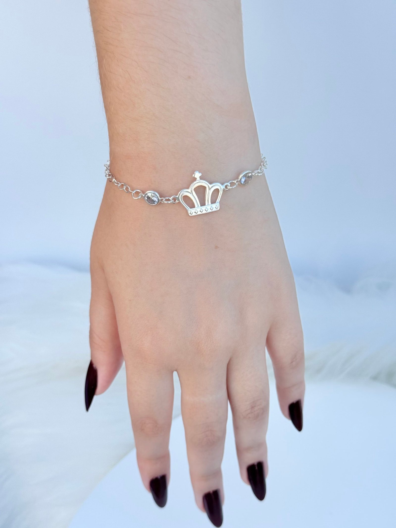 PULSEIRA EM PRATA 925 COROA DE NOSSA SENHORA APARECIDA