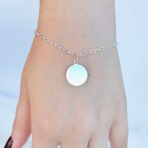 PULSEIRA EM PRATA 925 MEDALHA DO PAI NOSSO