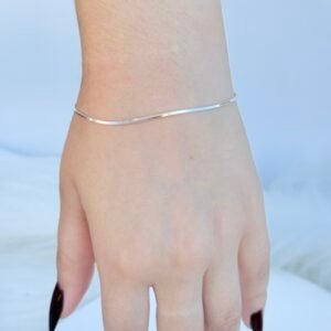 PULSEIRA EM PRATA 925 FIO LAMINADO