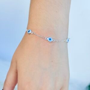 PULSEIRA EM PRATA 925 OLHO GREGO