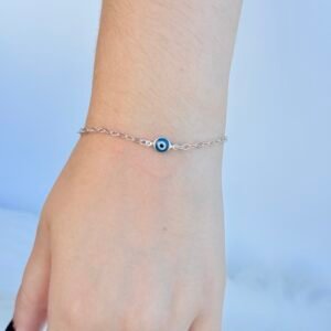 PULSEIRA EM PRATA 925 OLHO GREGO