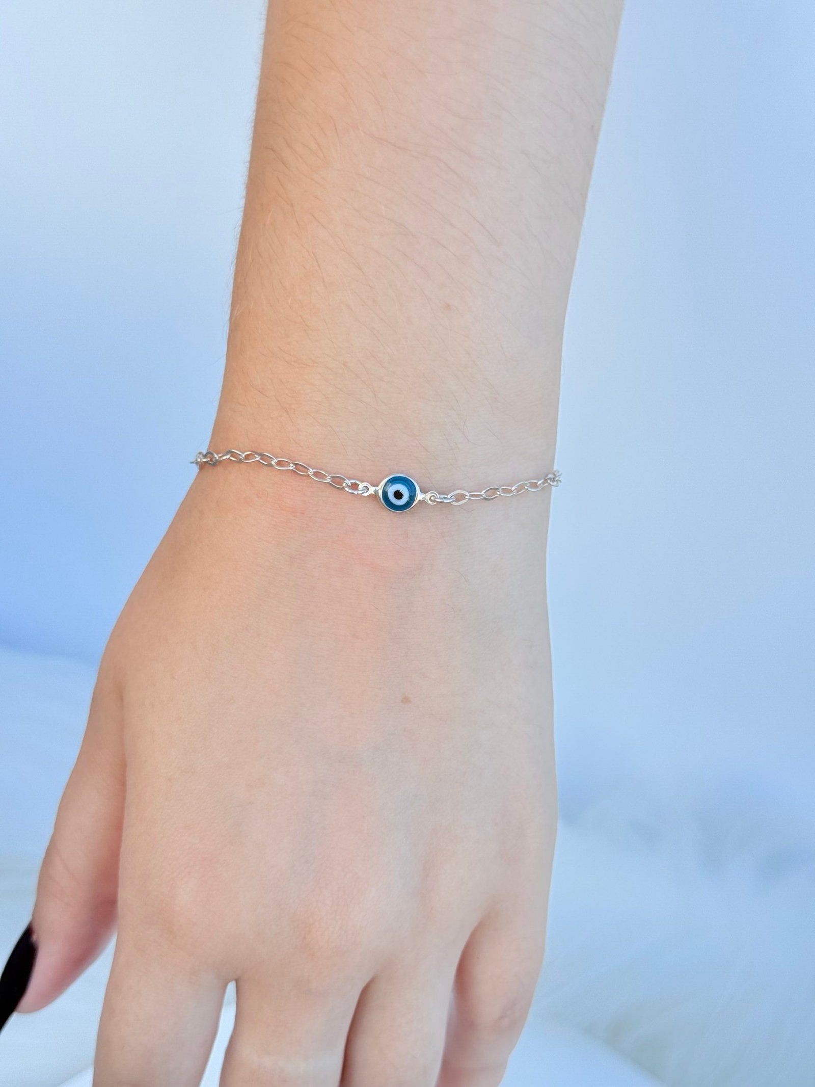 PULSEIRA EM PRATA 925 OLHO GREGO