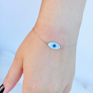 PULSEIRA EM PRATA 925 OLHO GREGO