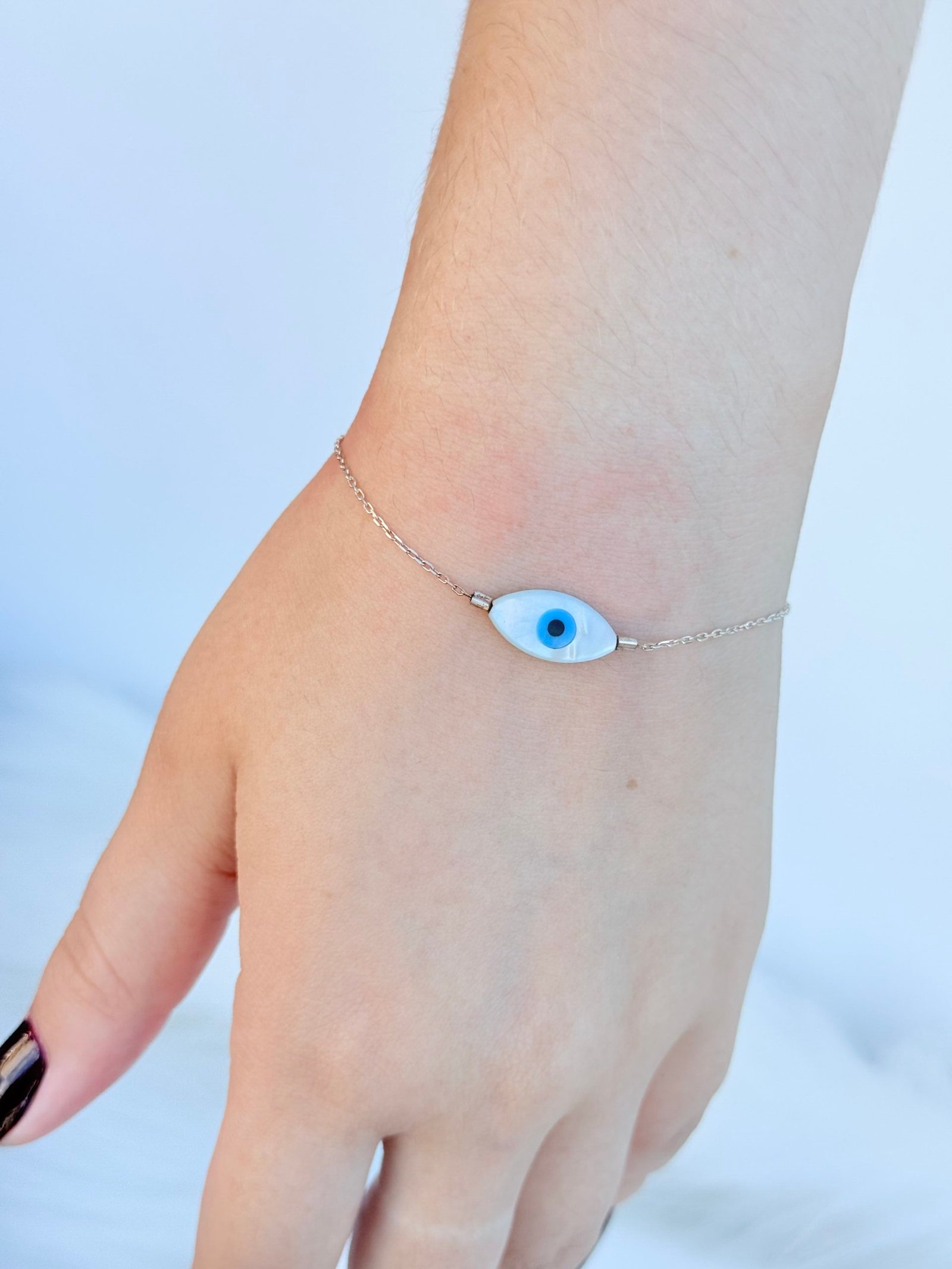 PULSEIRA EM PRATA 925 OLHO GREGO