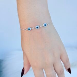 PULSEIRA EM PRATA 925 OLHO GREGO