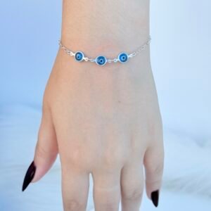 PULSEIRA EM PRATA 925 OLHO GREGO