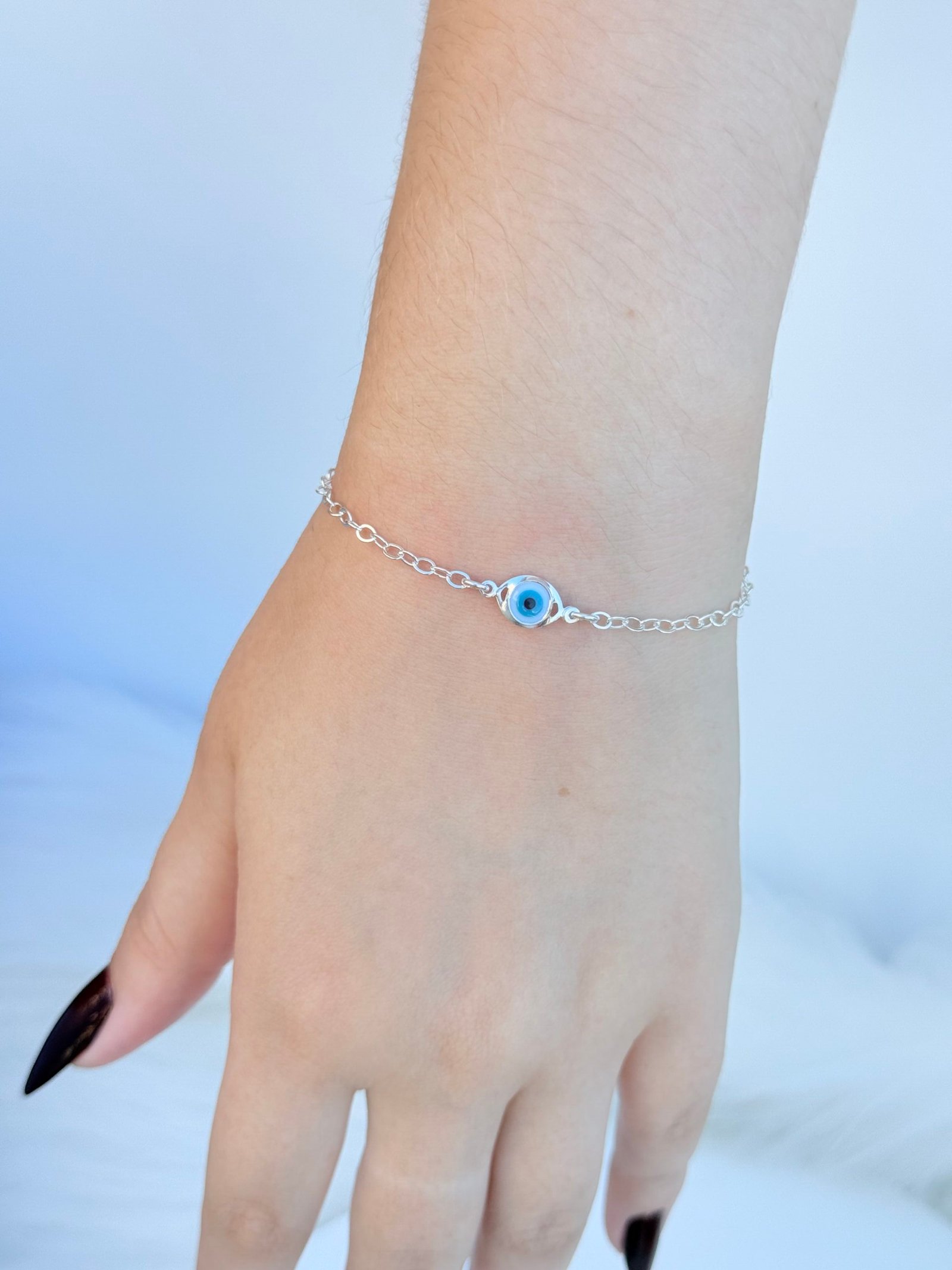 PULSEIRA EM PRATA 925 OLHO GREGO