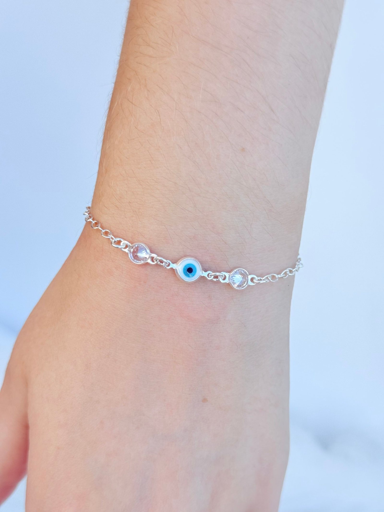 PULSEIRA EM PRATA 925 OLHO GREGO