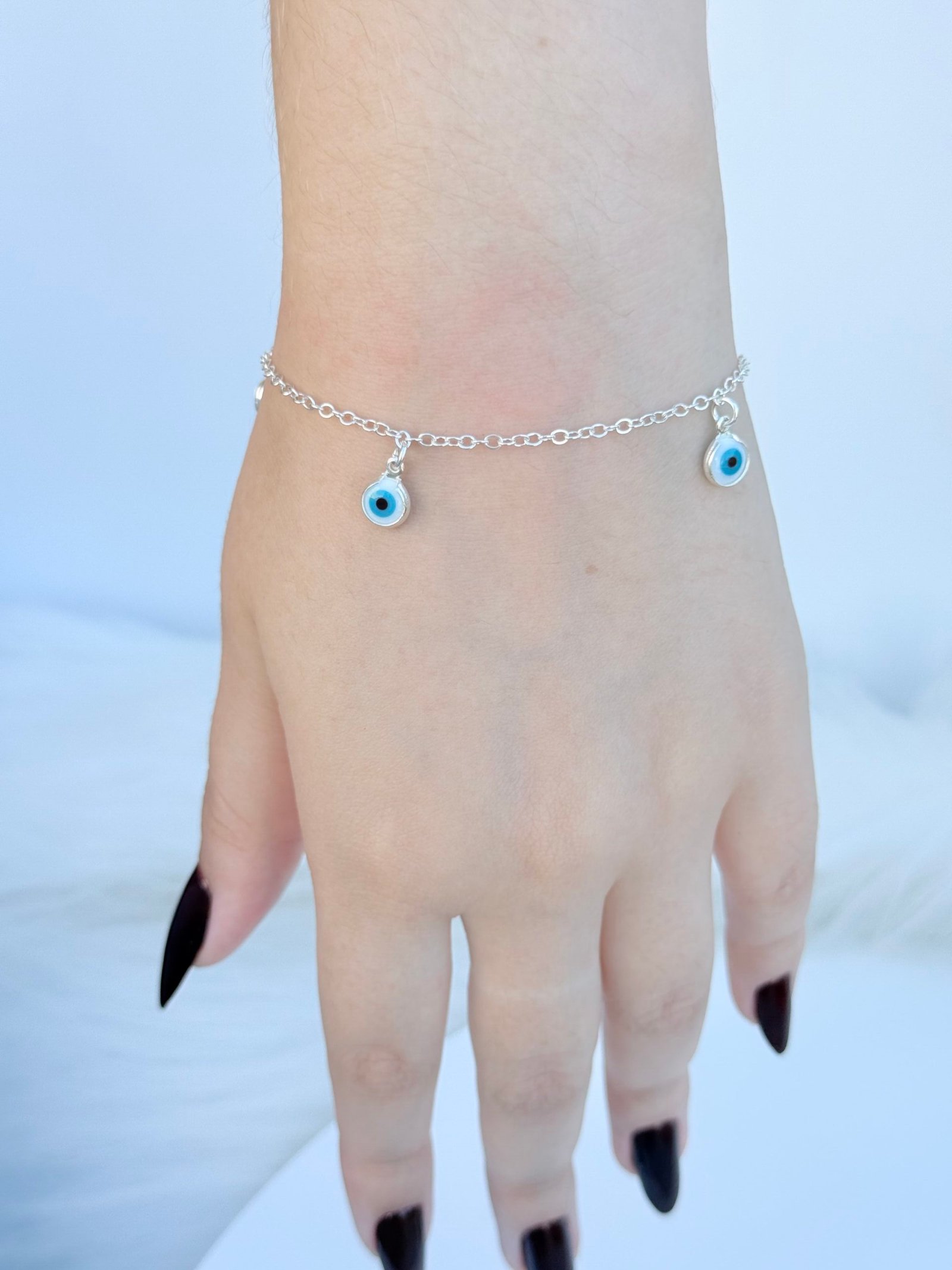 PULSEIRA EM PRATA 925 OLHO GREGO