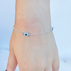 PULSEIRA EM PRATA 925 OLHO GREGO