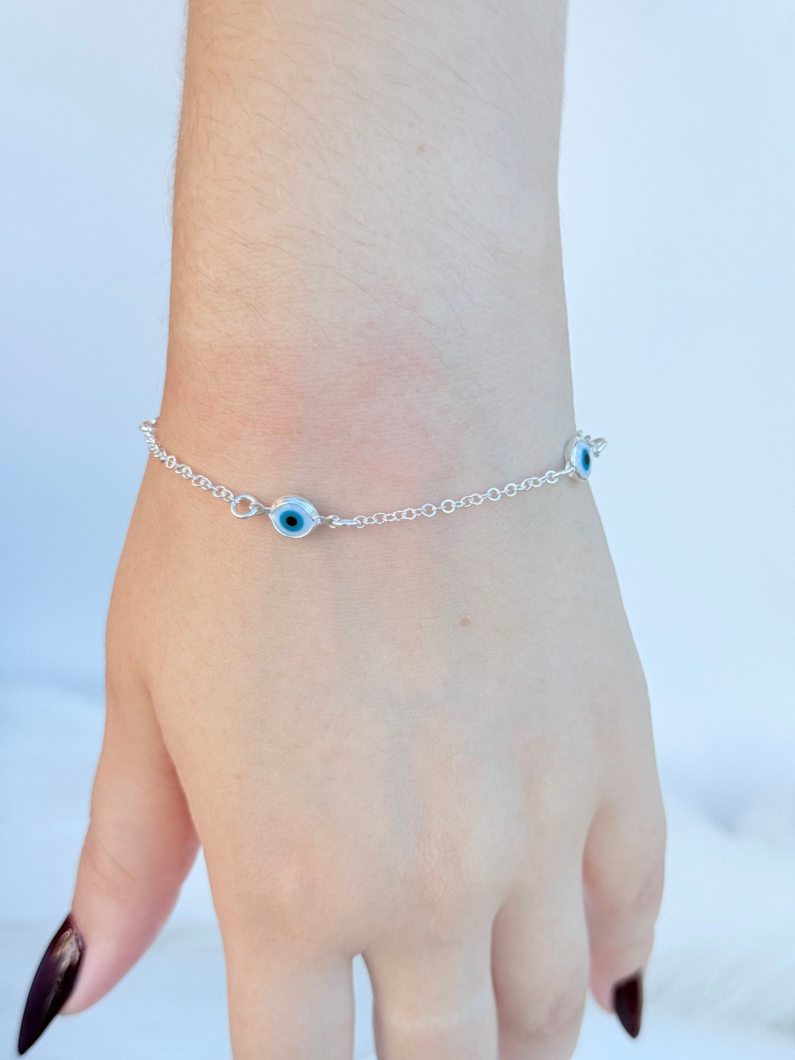 PULSEIRA EM PRATA 925 OLHO GREGO