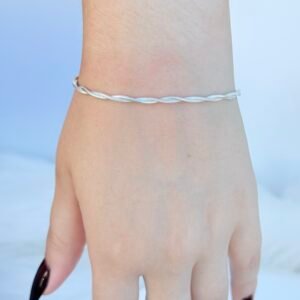 PULSEIRA EM PRATA 925 2 FIOS