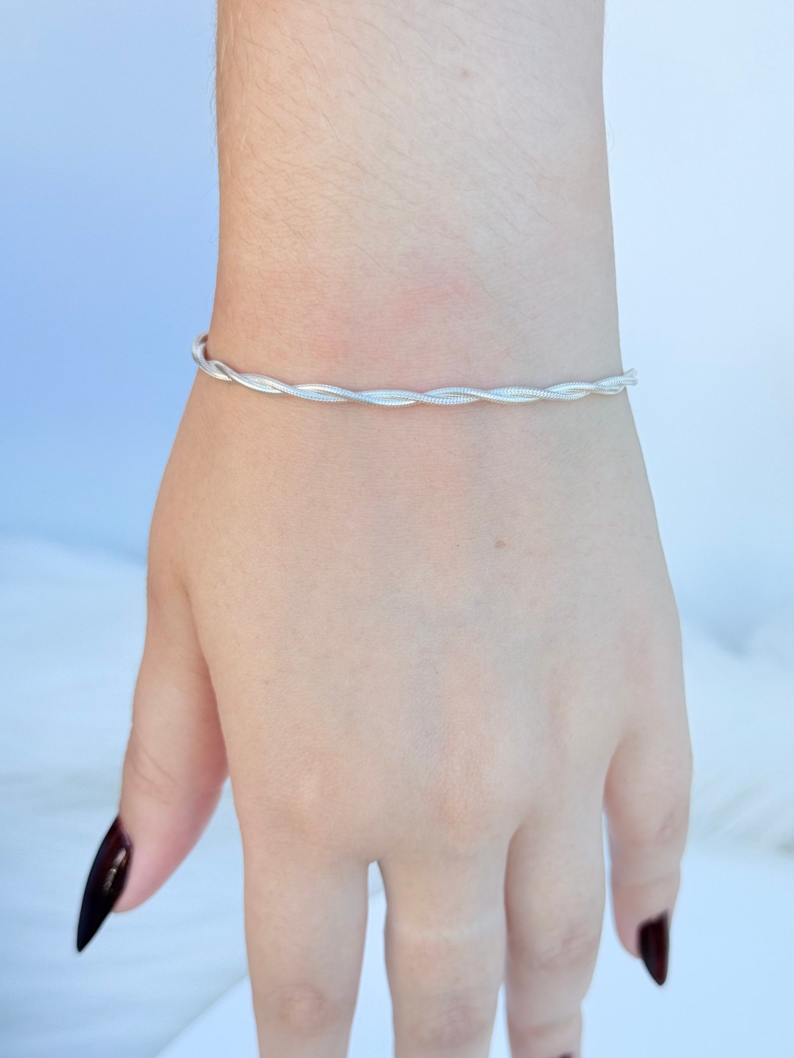 PULSEIRA EM PRATA 925 2 FIOS