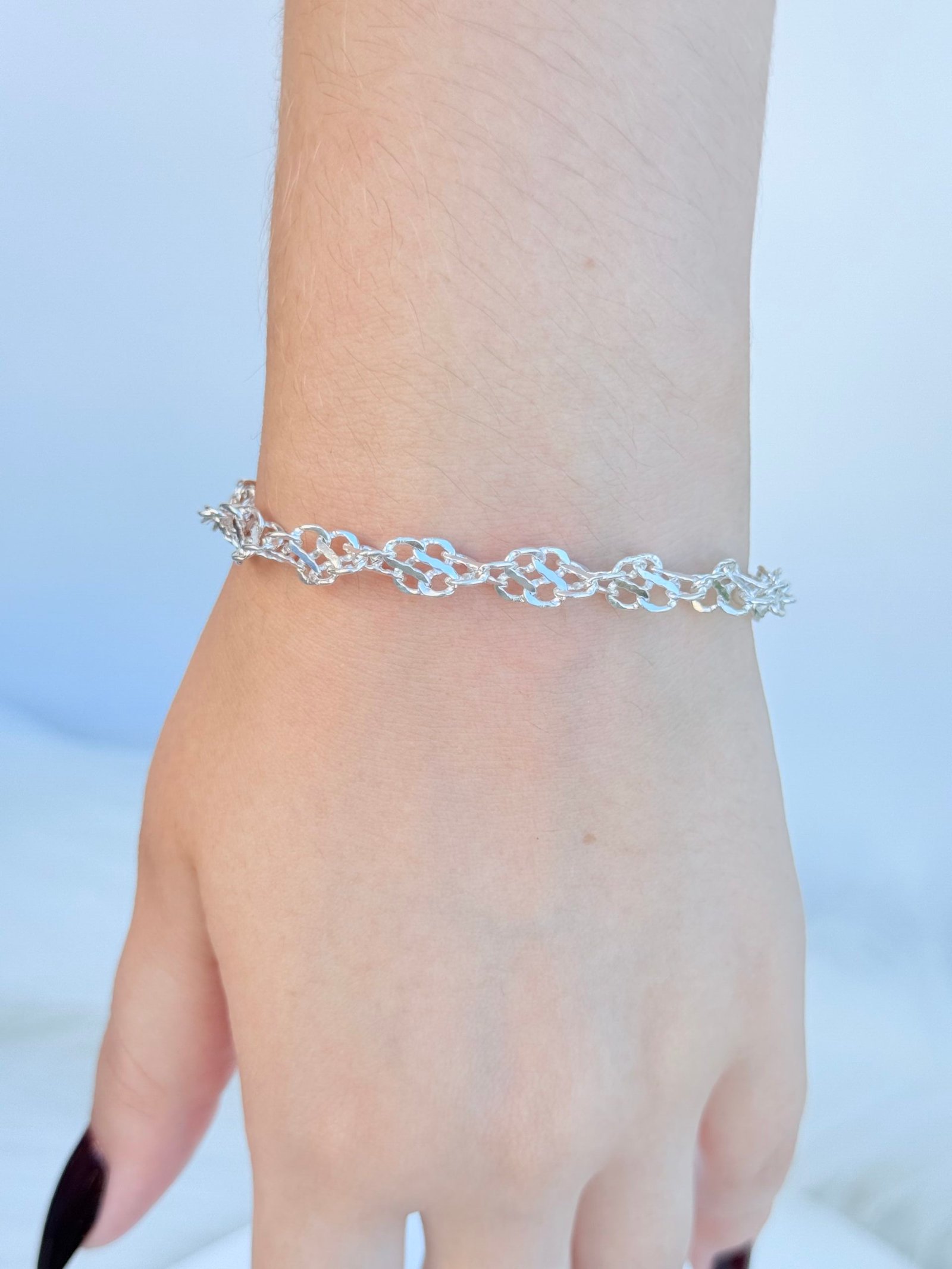 PULSEIRA EM PRATA 925 ELOS TRANCADOS