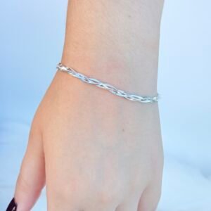 PULSEIRA EM PRATA 925 TRANÇADA