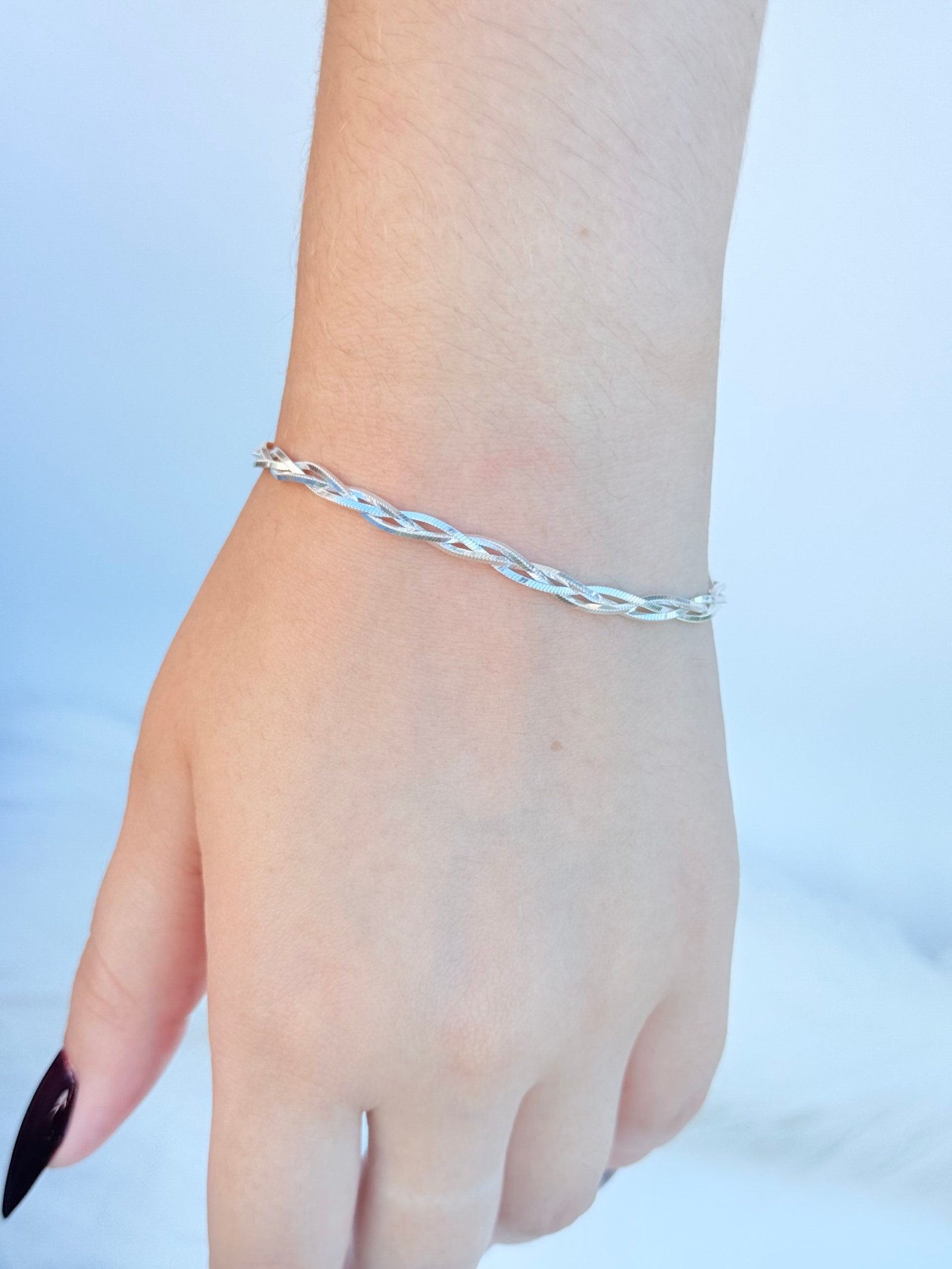 PULSEIRA EM PRATA 925 TRANÇADA