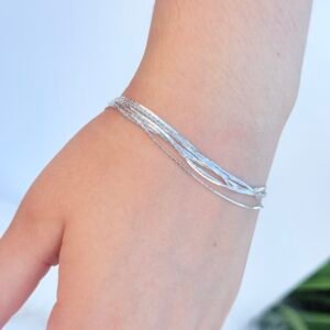 PULSEIRA EM PRATA 925 8 FIOS