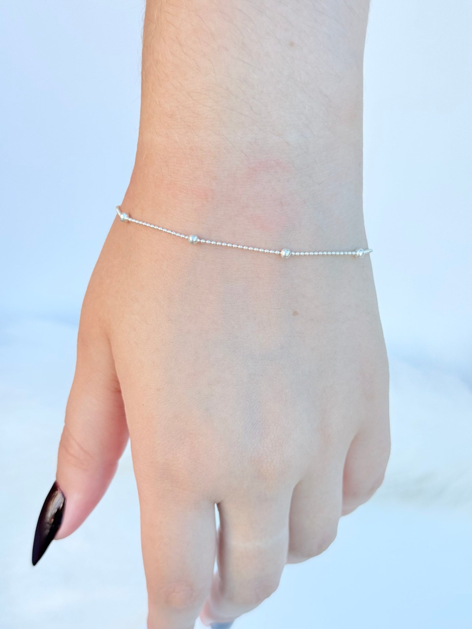 PULSEIRA PRATA 925 BOLINHAS