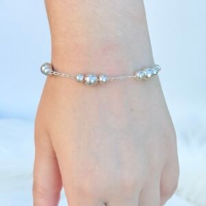 PULSEIRA EM PRATA 925 CONTEM ESFERAS