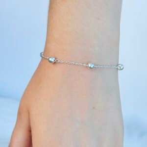 PULSEIRA EM PRATA 925 BOLINHAS