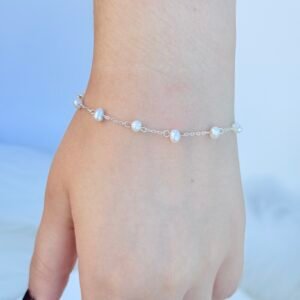 PULSEIRA EM PRATA 925 //PÉROLAS SINTÉTICAS