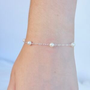 PULSEIRA EM PRATA 925 // PÉROLAS SINTÉTICAS