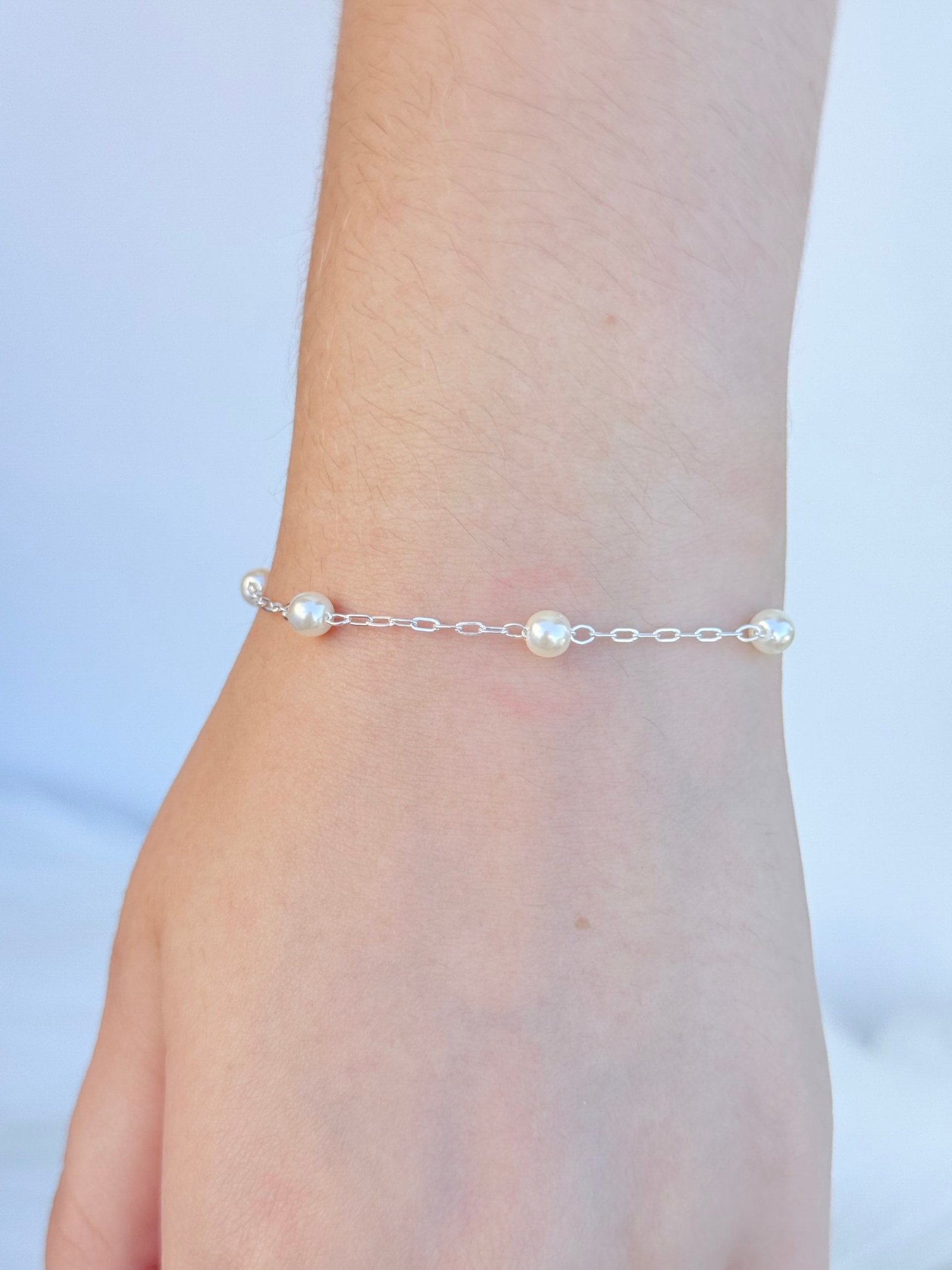 PULSEIRA EM PRATA 925 // PÉROLAS SINTÉTICAS