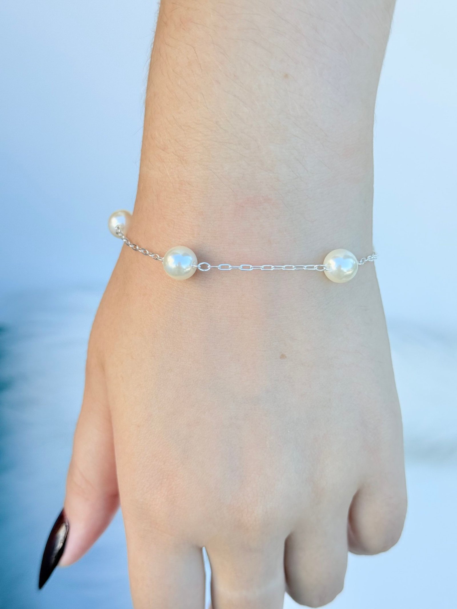 PULSEIRA EM PRATA 925 // PÉROLA SINTÉTICA