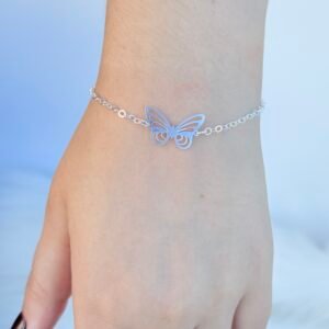 PULSEIRA EM PRATA 925 BORBOLETA