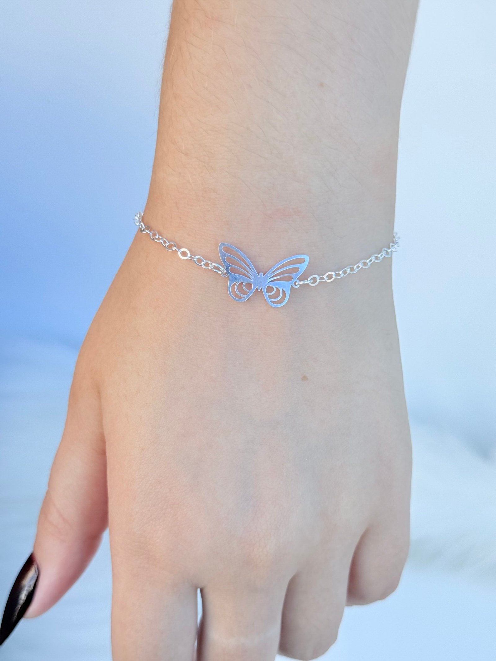 PULSEIRA EM PRATA 925 BORBOLETA
