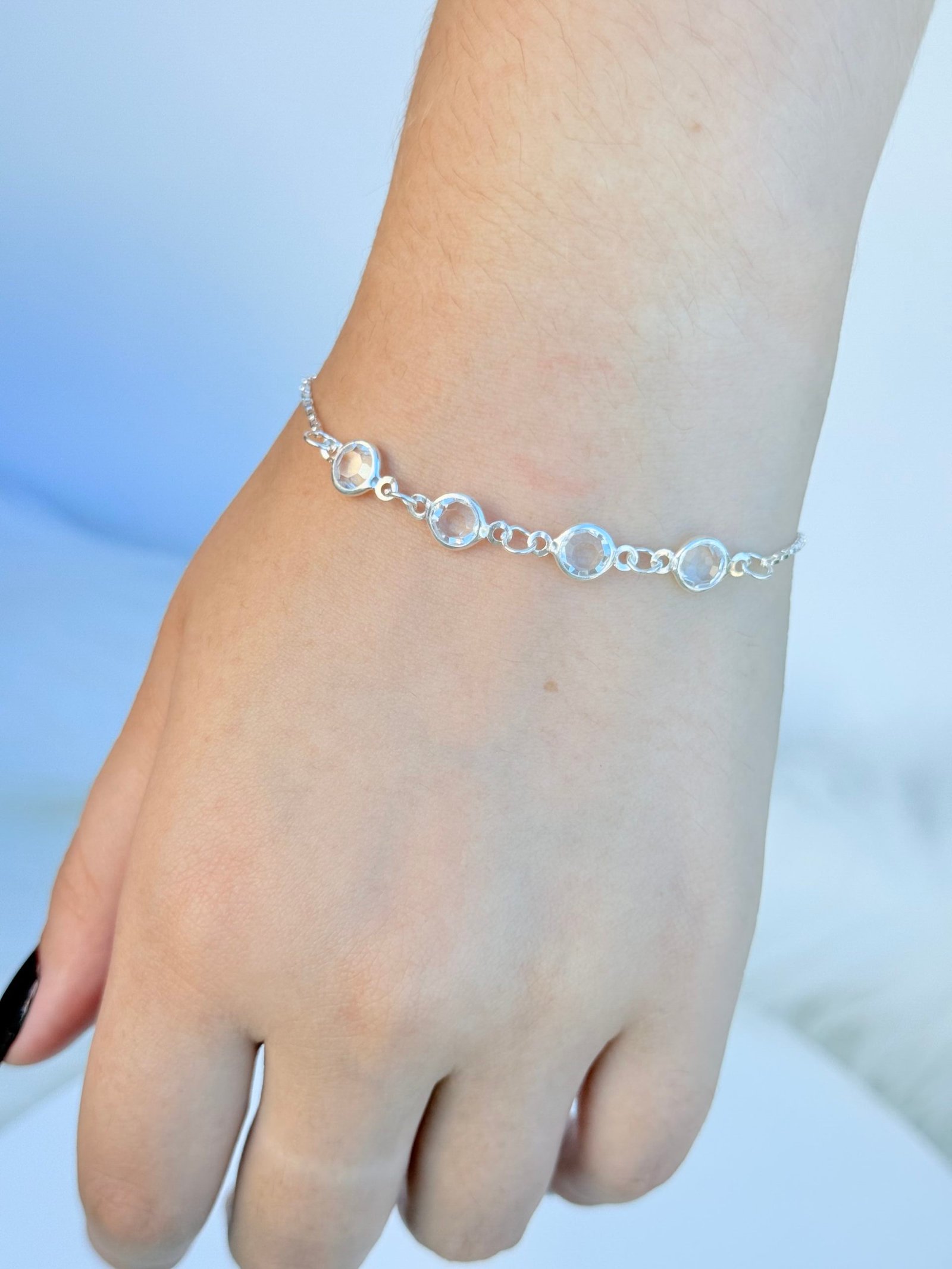 PULSEIRA EM PRATA 925 CRISTAIS