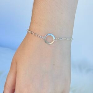 PULSEIRA EM PRATA 925 PENDANT DE CIRCULO