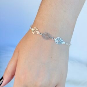 PULSEIRA EM PRATA 925 FOLHAS