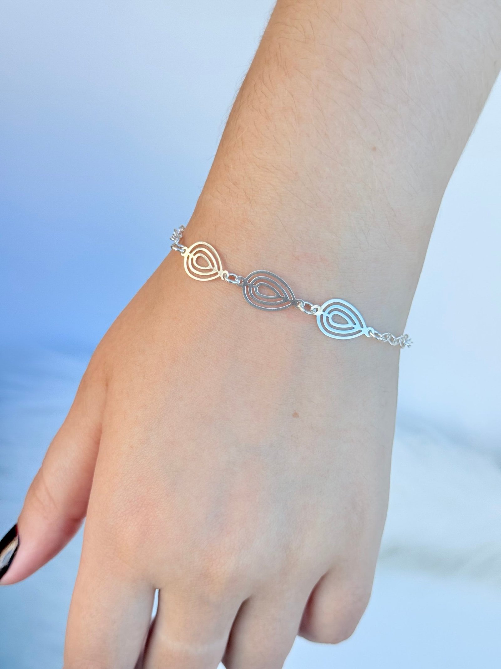 PULSEIRA EM PRATA 925 FOLHAS